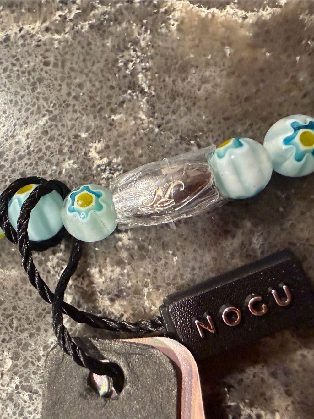 NWT NOGU Venetian Clematis | Silver | Millefiori Wrap - Picture 7 of 13
